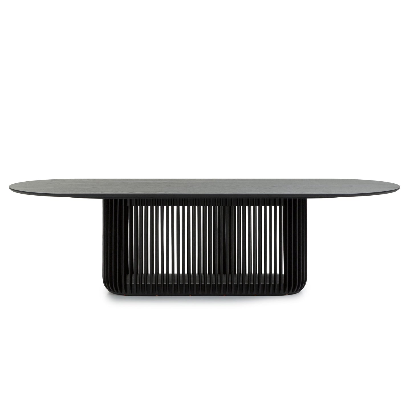 2.8m Oval Dining Table - Black Stain
