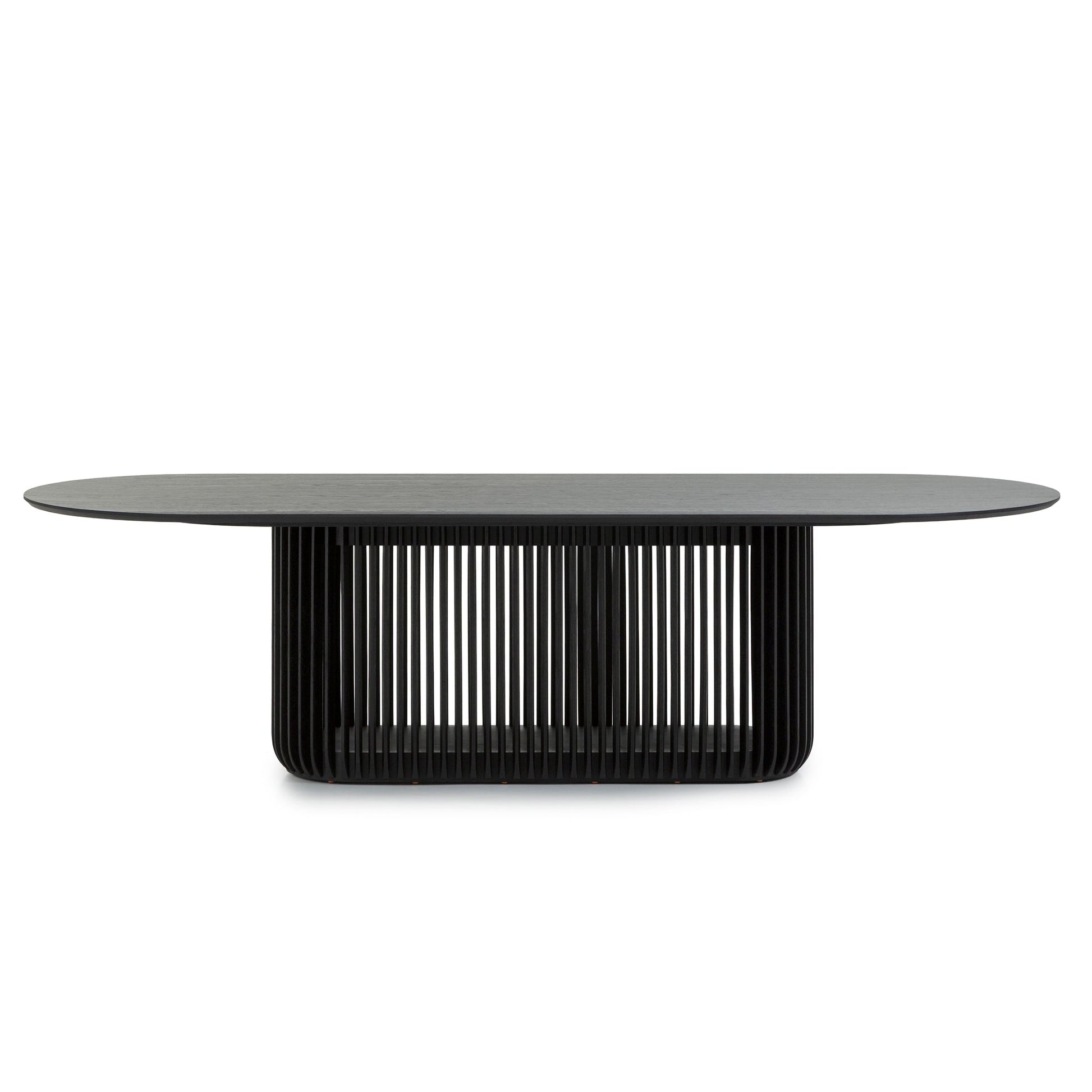2.8m Oval Dining Table - Black Stain