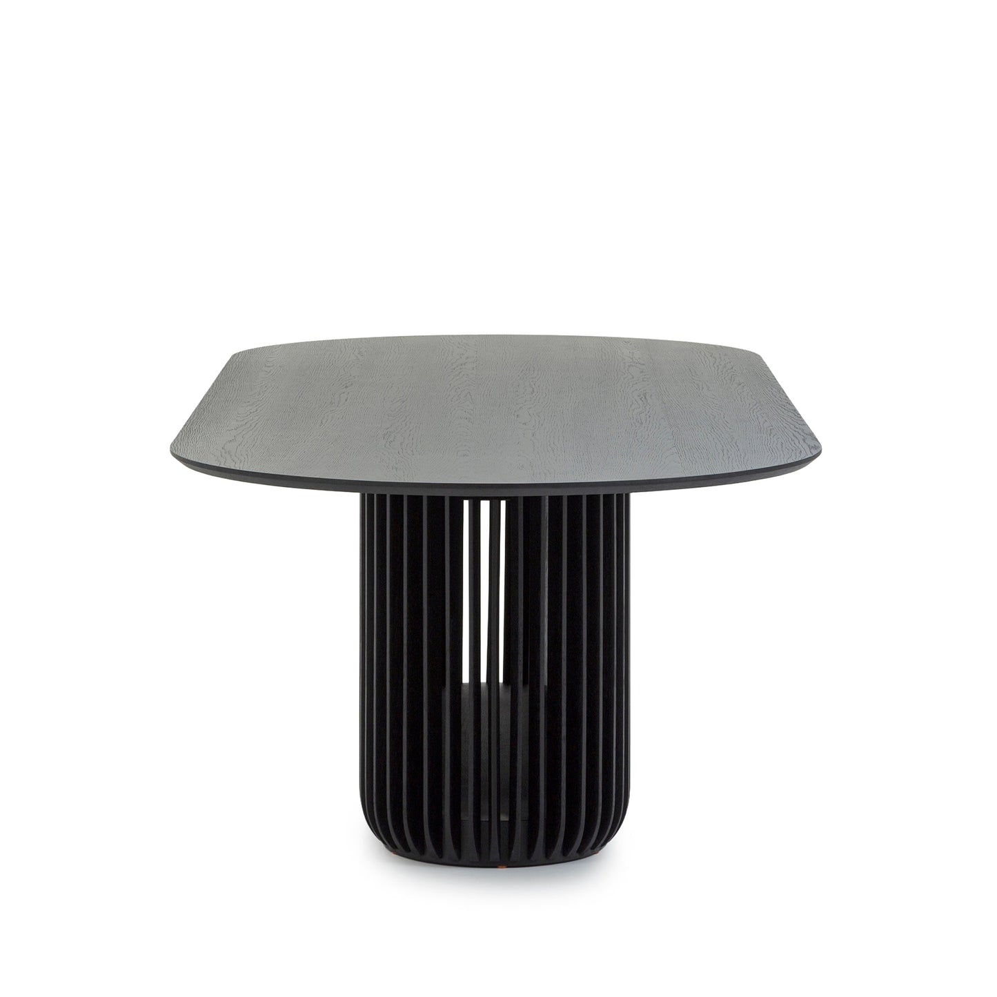 2.8m Oval Dining Table - Black Stain