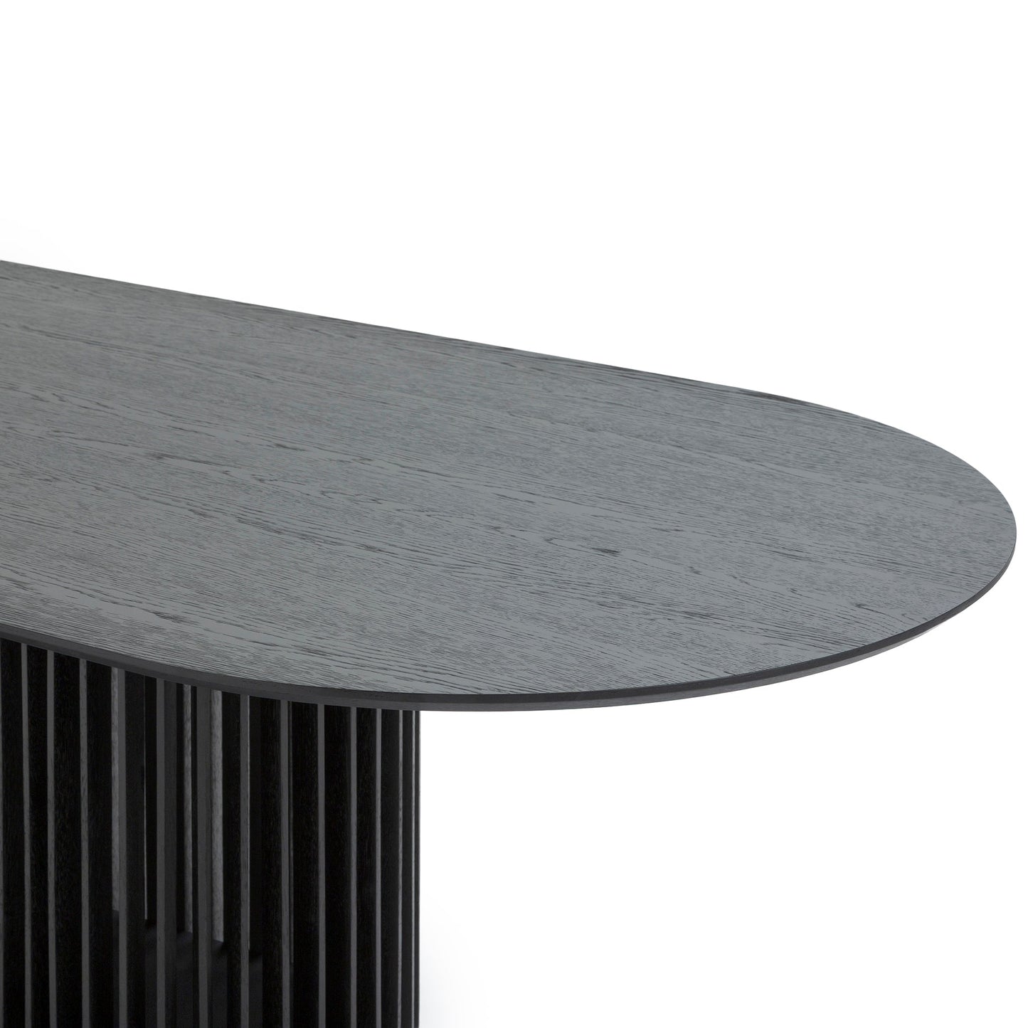 2.8m Oval Dining Table - Black Stain