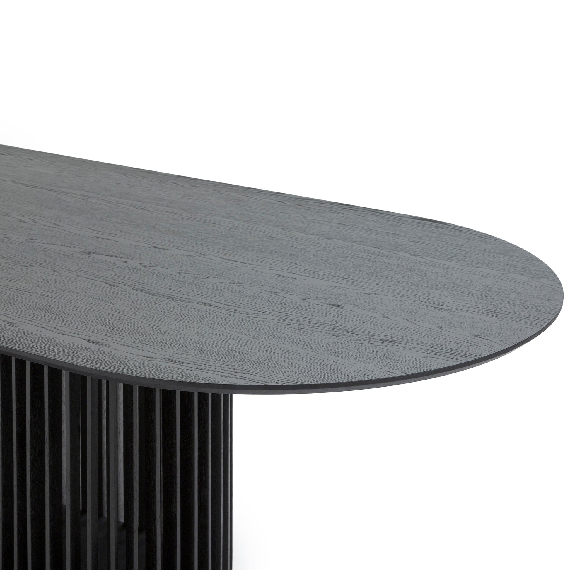 2.8m Oval Dining Table - Black Stain