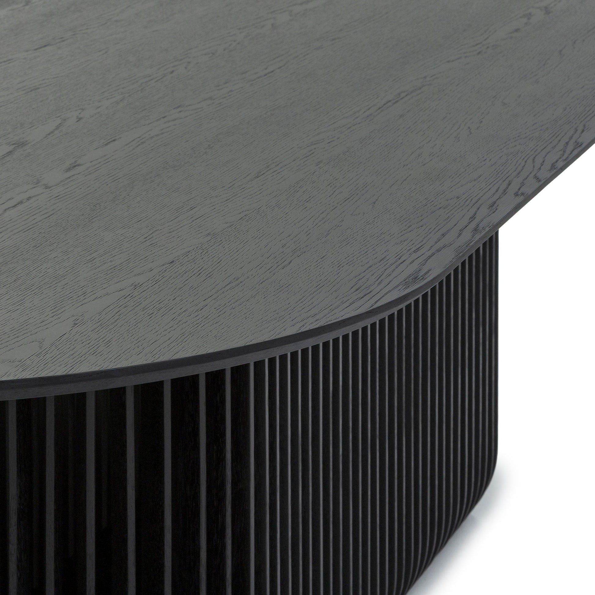2.8m Oval Dining Table - Black Stain