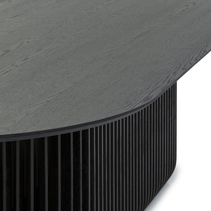 2.8m Oval Dining Table - Black Stain
