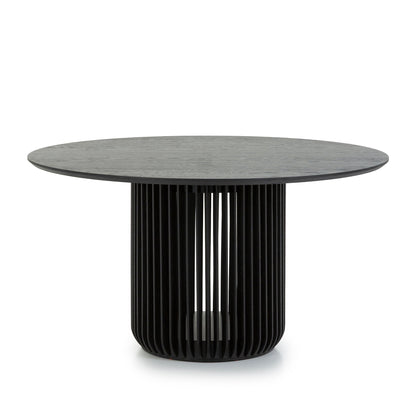 1.4m Round Dining Table - Black Stain