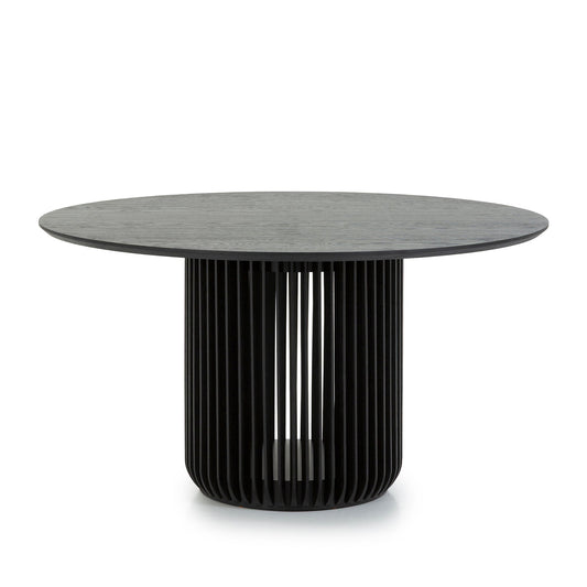 1.4m Round Dining Table - Black Stain