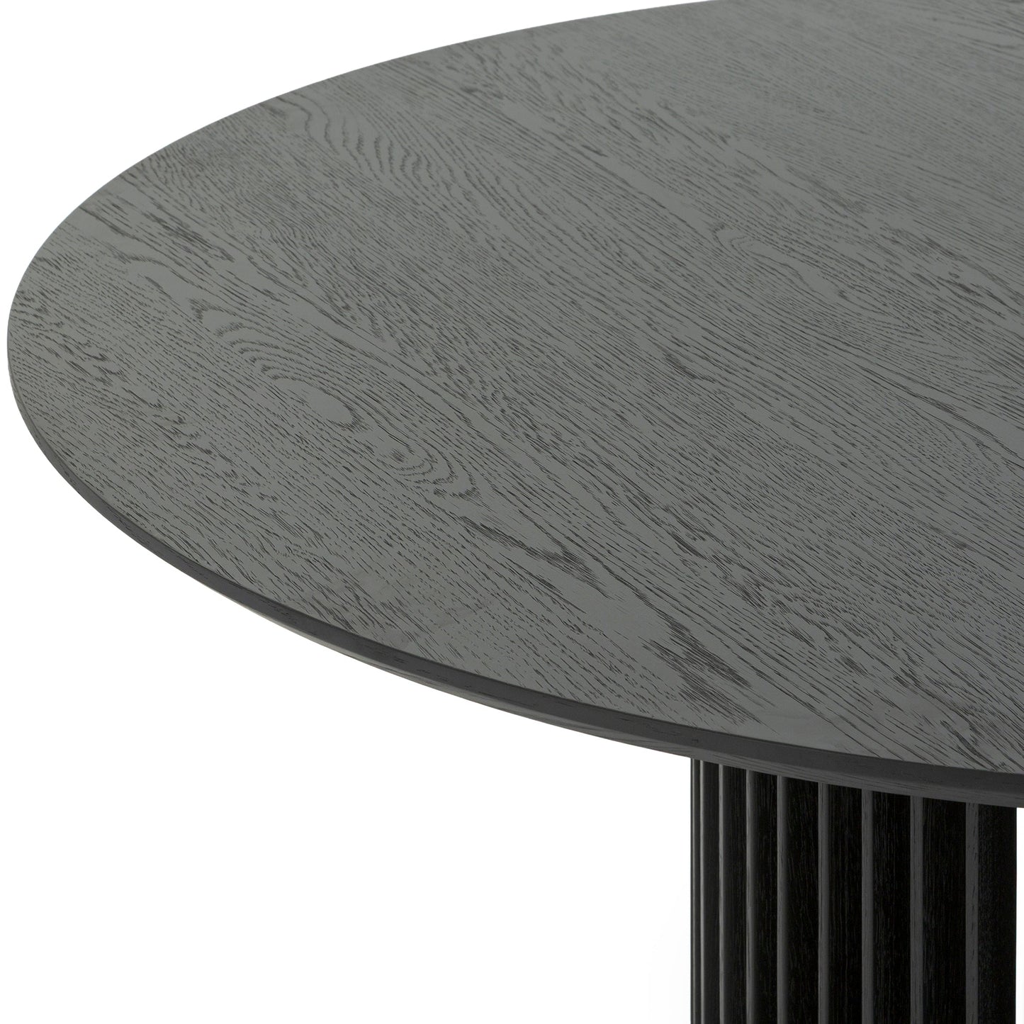 1.4m Round Dining Table - Black Stain