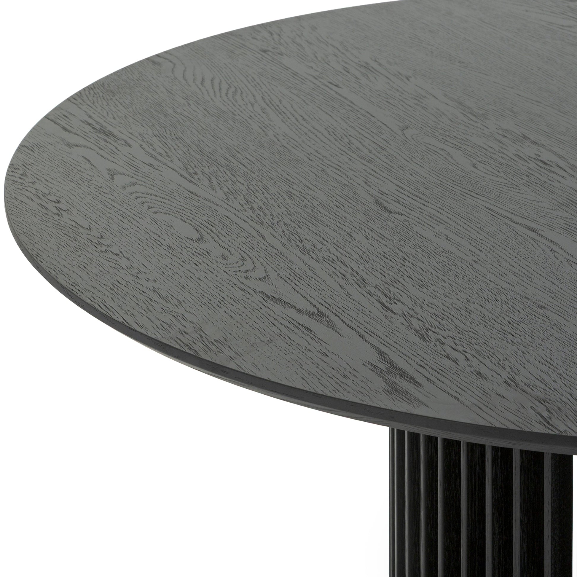 1.4m Round Dining Table - Black Stain