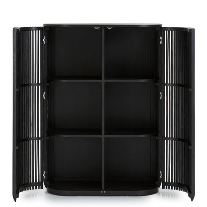 1.35m (H) High Board Unit - Black Stain