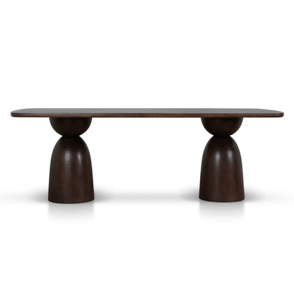 2.2m Elm Dining Table - Walnut