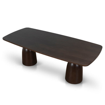 2.2m Elm Dining Table - Walnut
