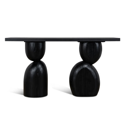 1.6m Elm Console Table - Full Black