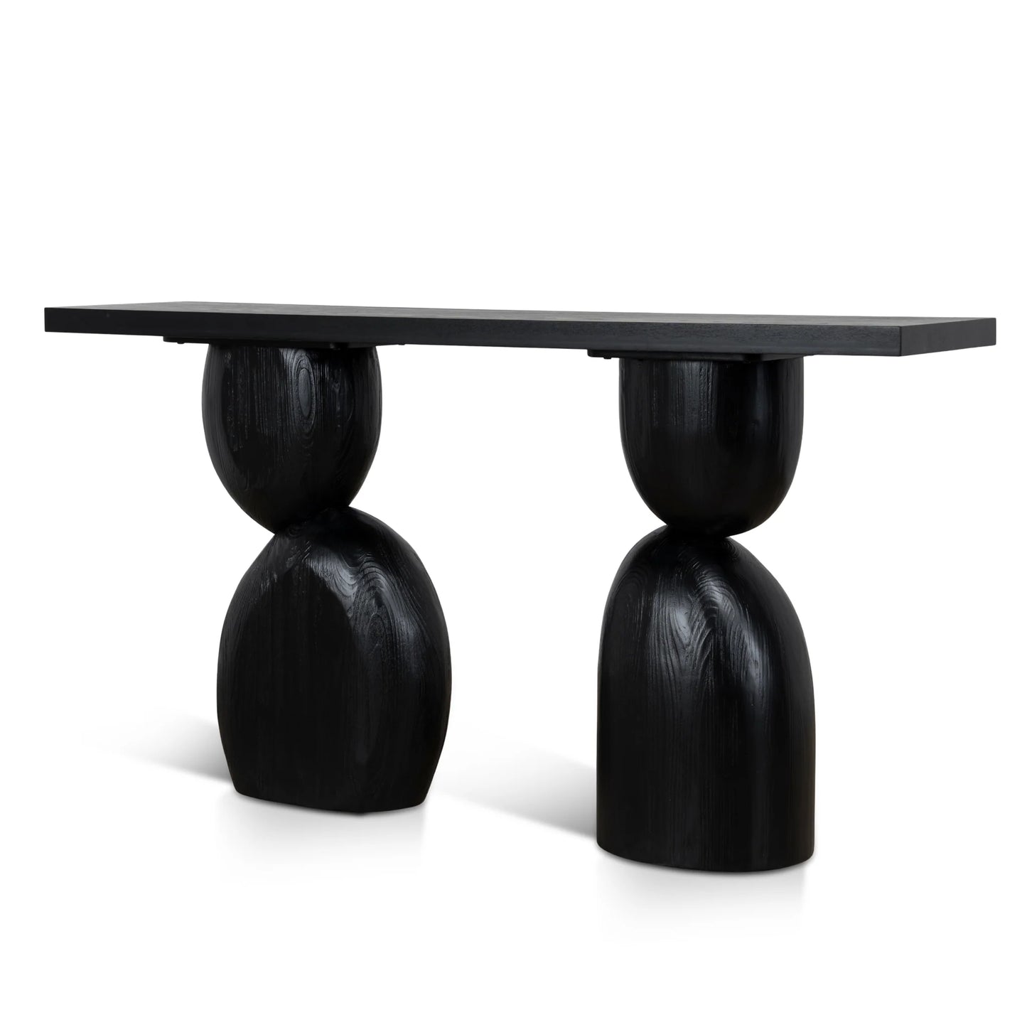 1.6m Elm Console Table - Full Black