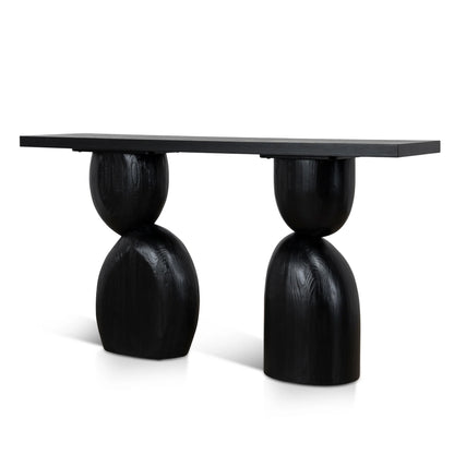 1.6m Elm Console Table - Full Black