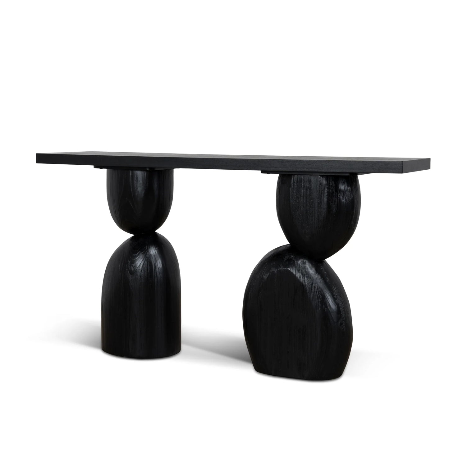 1.6m Elm Console Table - Full Black