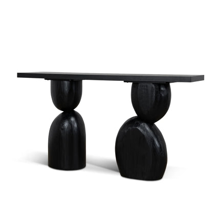 1.6m Elm Console Table - Full Black