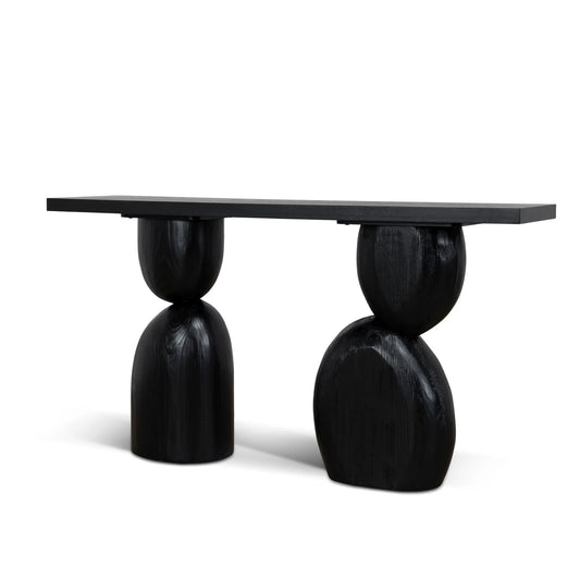 1.6m Elm Console Table - Full Black