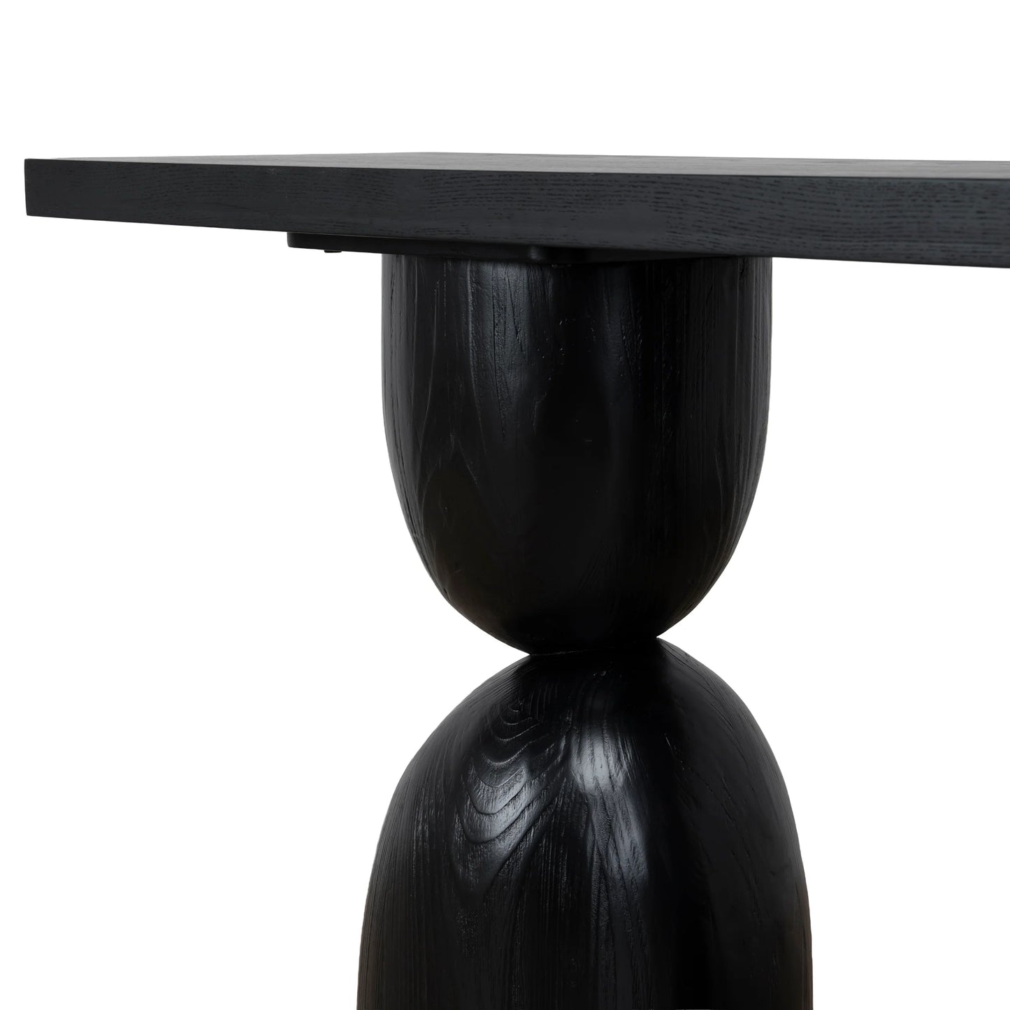 1.6m Elm Console Table - Full Black