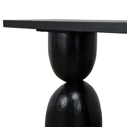 1.6m Elm Console Table - Full Black