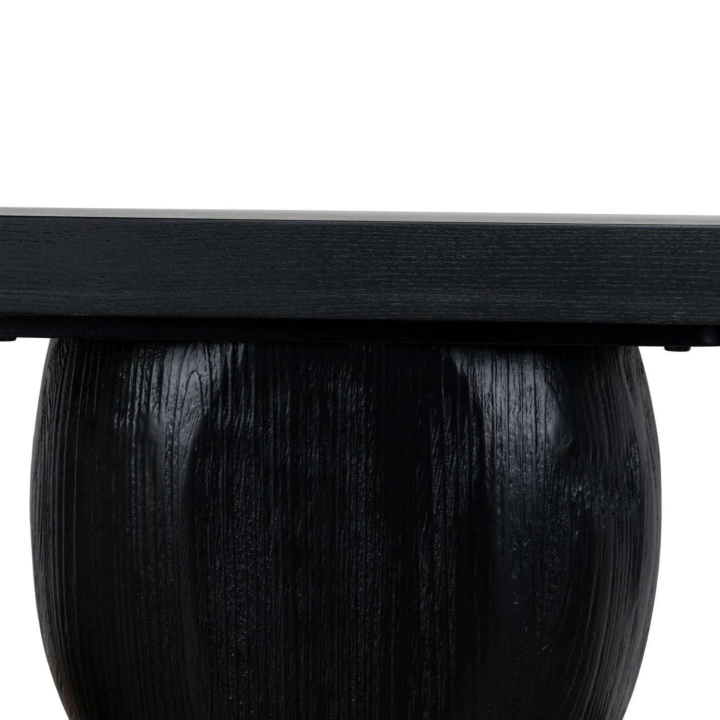 1.6m Elm Console Table - Full Black
