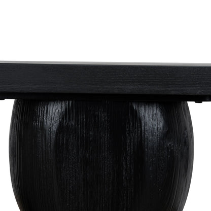 1.6m Elm Console Table - Full Black