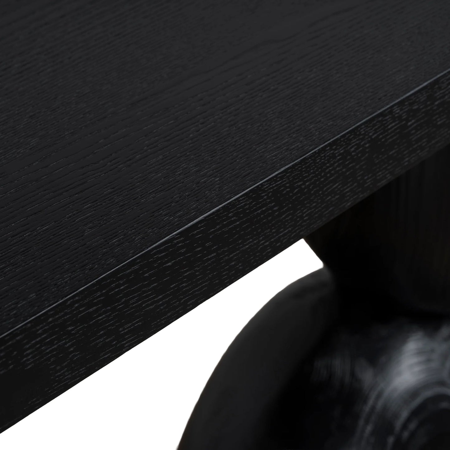 1.6m Elm Console Table - Full Black