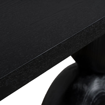 1.6m Elm Console Table - Full Black