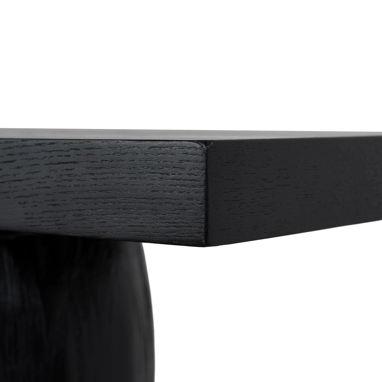 1.6m Elm Console Table - Full Black