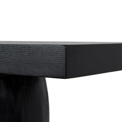 1.6m Elm Console Table - Full Black