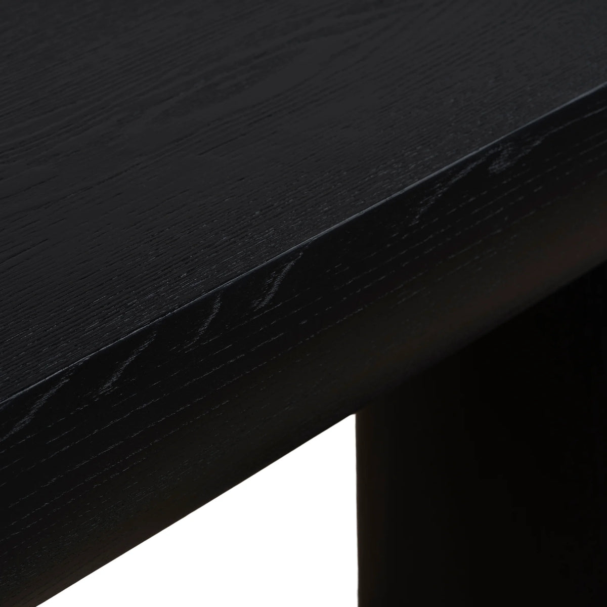 1.8m Elm Console Table in Full Black