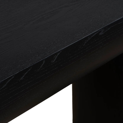 1.8m Elm Console Table in Full Black