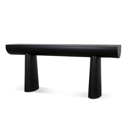1.8m Elm Console Table in Full Black