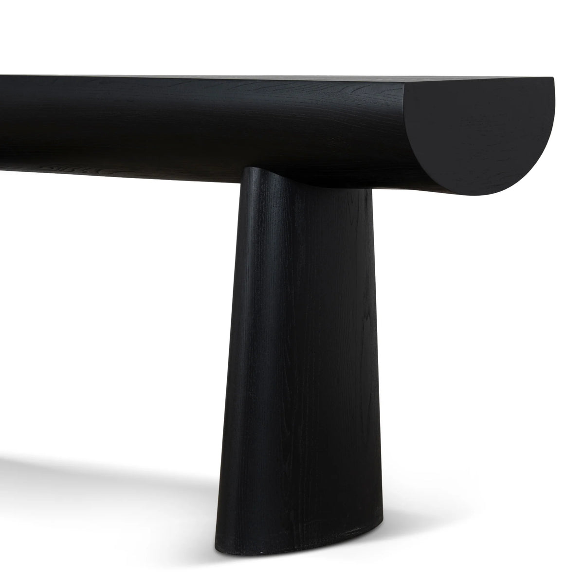 1.8m Elm Console Table in Full Black