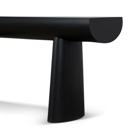 1.8m Elm Console Table in Full Black