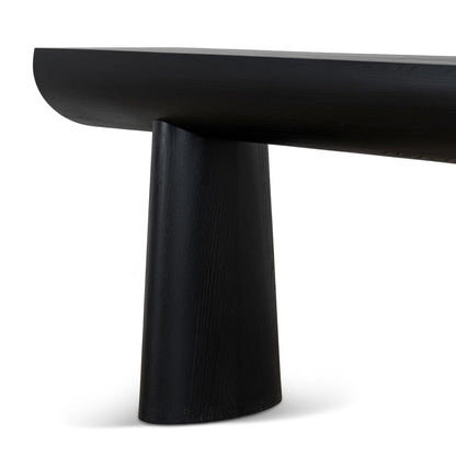 1.8m Elm Console Table in Full Black