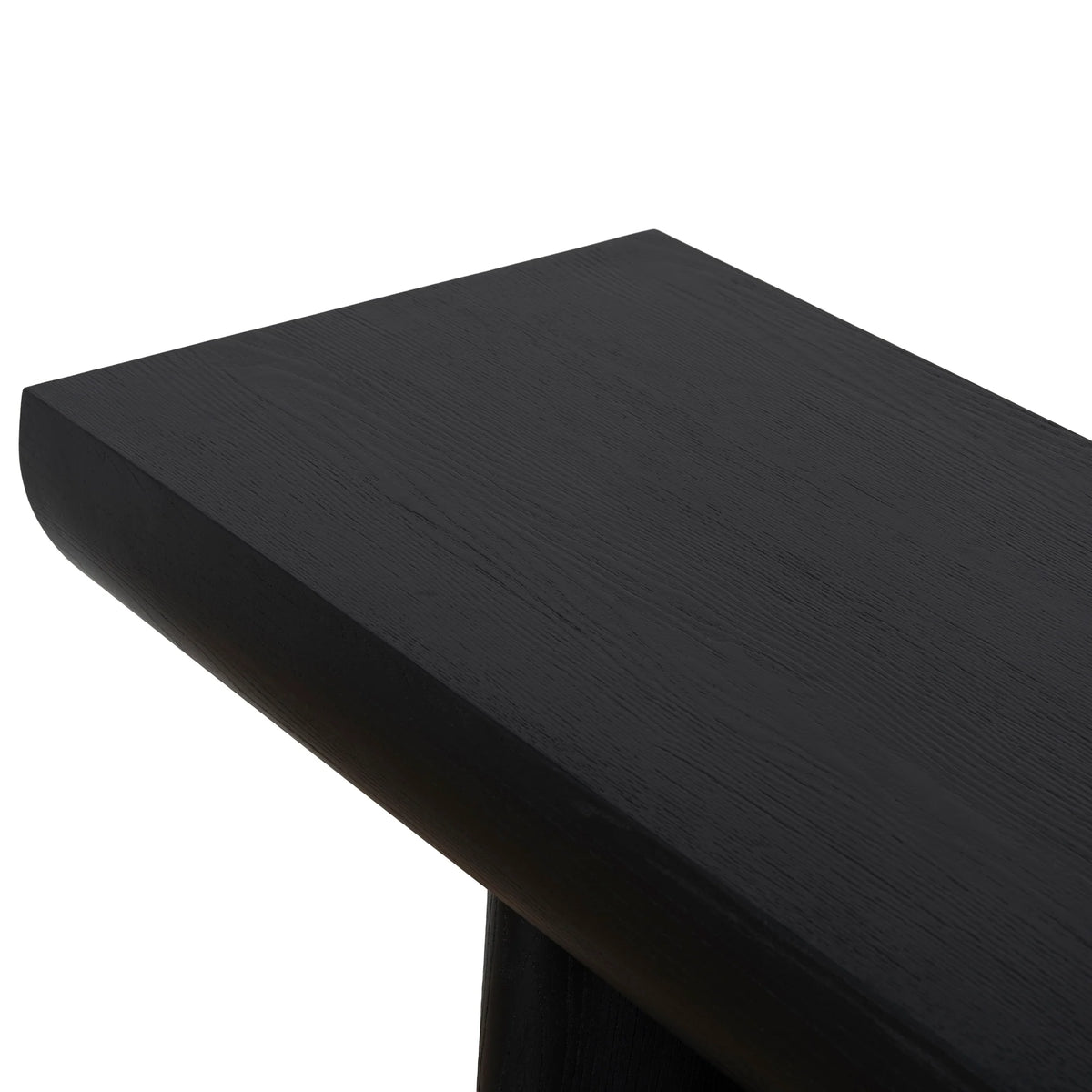 1.8m Elm Console Table in Full Black