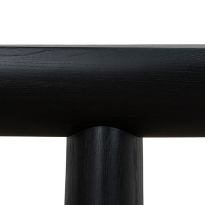 1.8m Elm Console Table in Full Black
