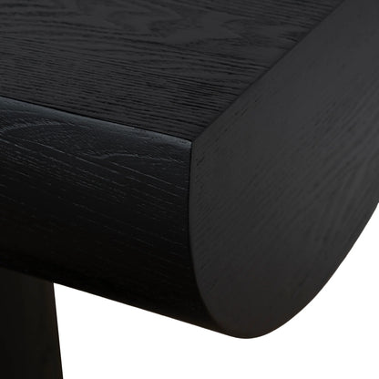 1.8m Elm Console Table in Full Black