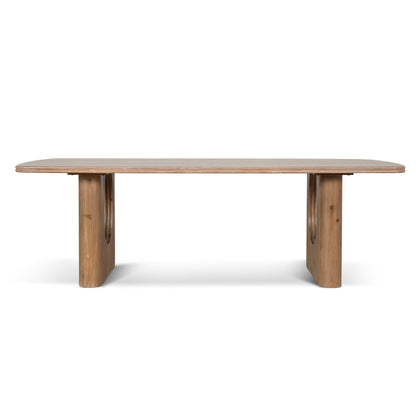2.4m Elm Dining Table - Natural