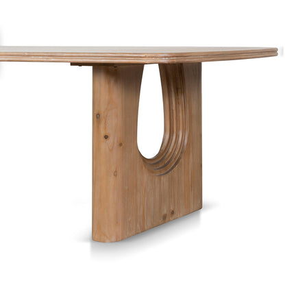 2.4m Elm Dining Table - Natural