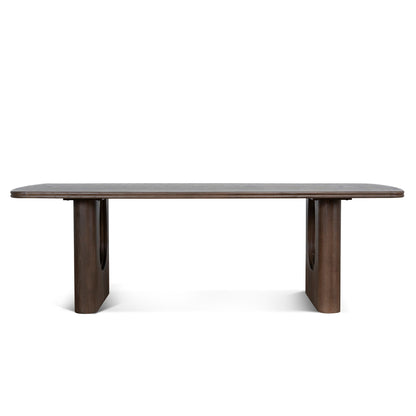 2.4m Elm Dining Table - Walnut