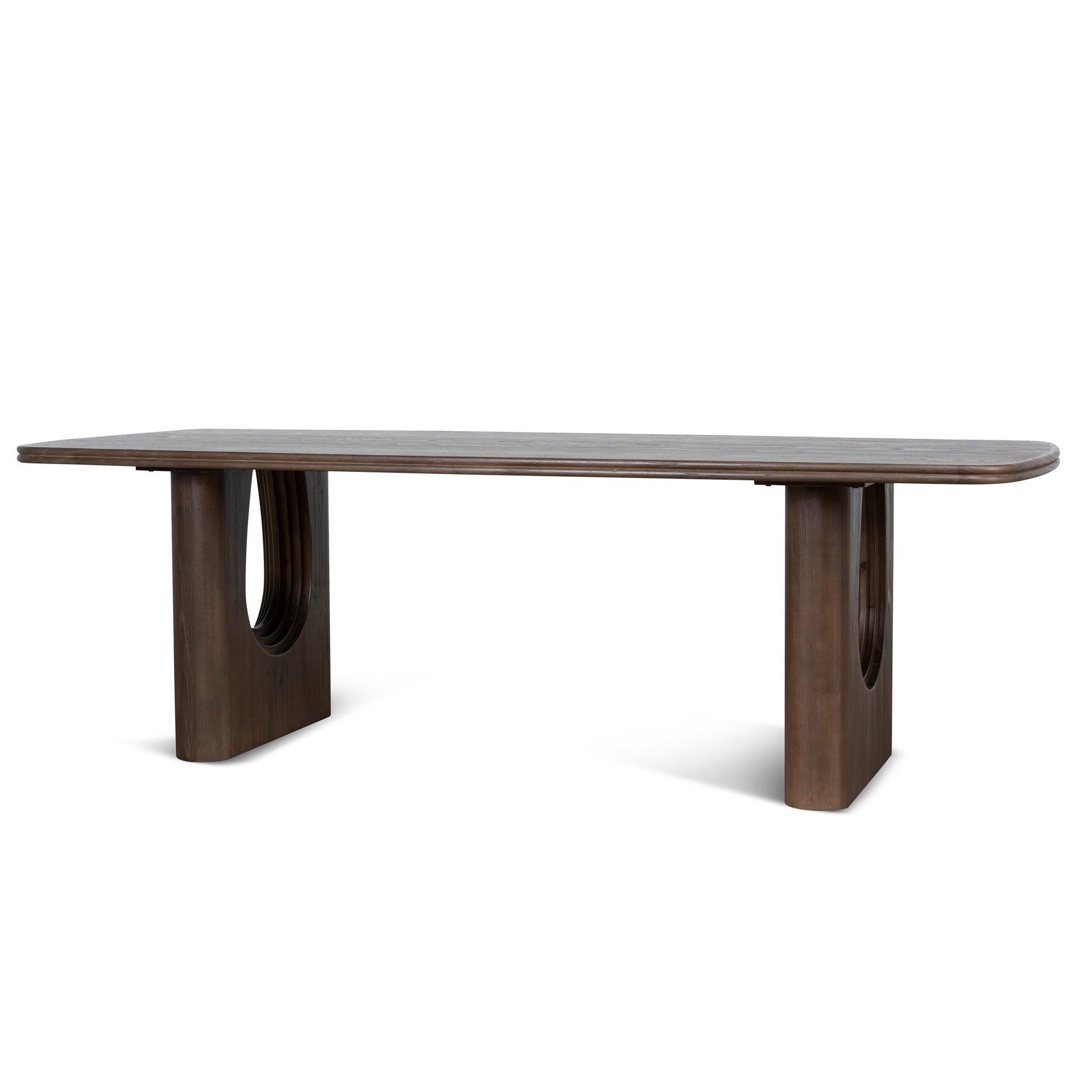 2.4m Elm Dining Table - Walnut