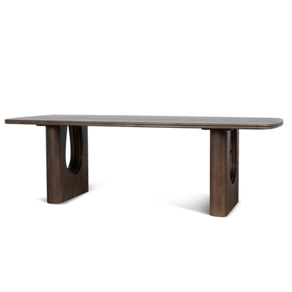 2.4m Elm Dining Table - Walnut
