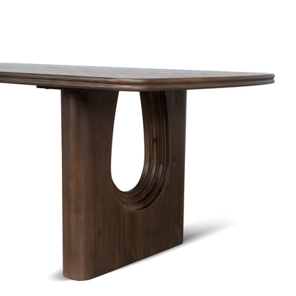 2.4m Elm Dining Table - Walnut