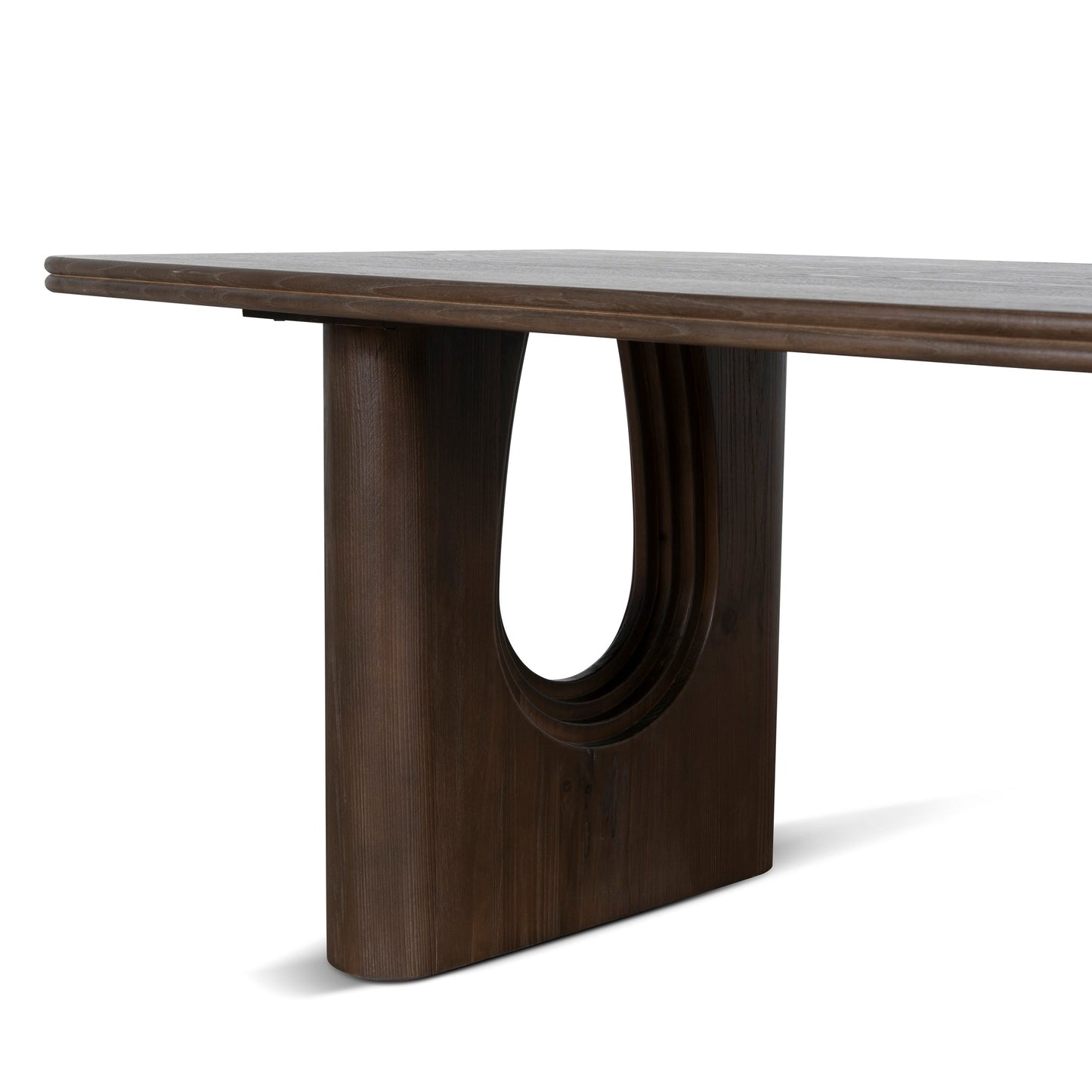 2.4m Elm Dining Table - Walnut