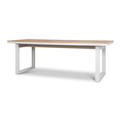2.3m Sand White Outdoor Dining Table - Natural