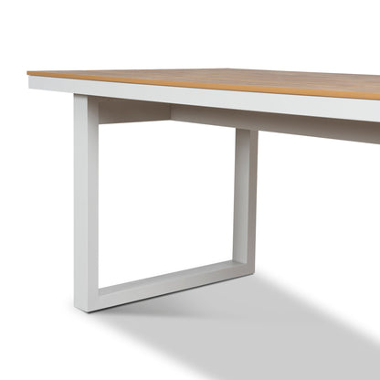 2.3m Sand White Outdoor Dining Table - Natural