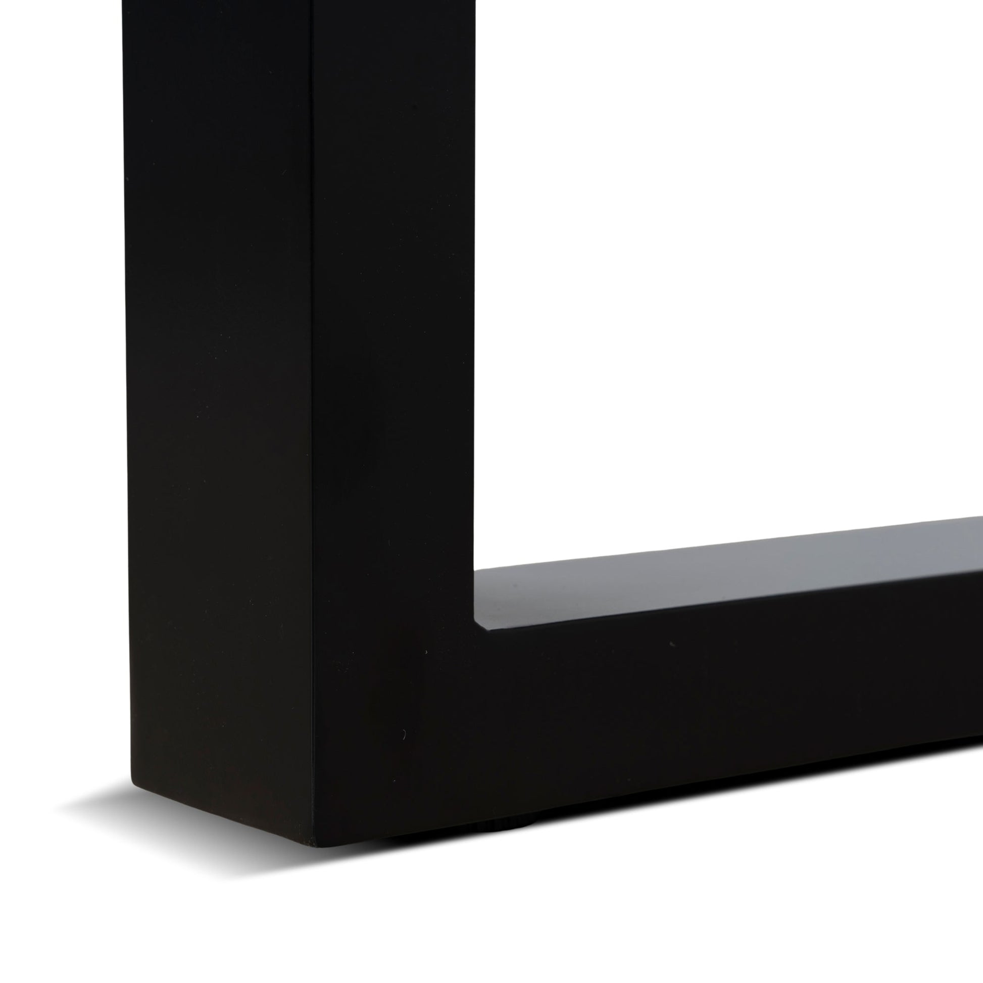 1.6m Black Outdoor Dining Table - Natural