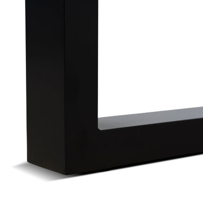 1.6m Black Outdoor Dining Table - Natural
