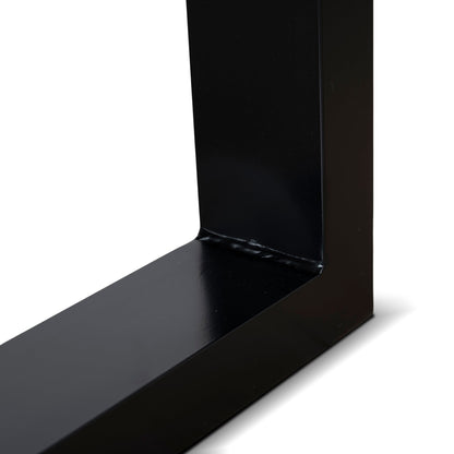 1.6m Black Outdoor Dining Table - Natural
