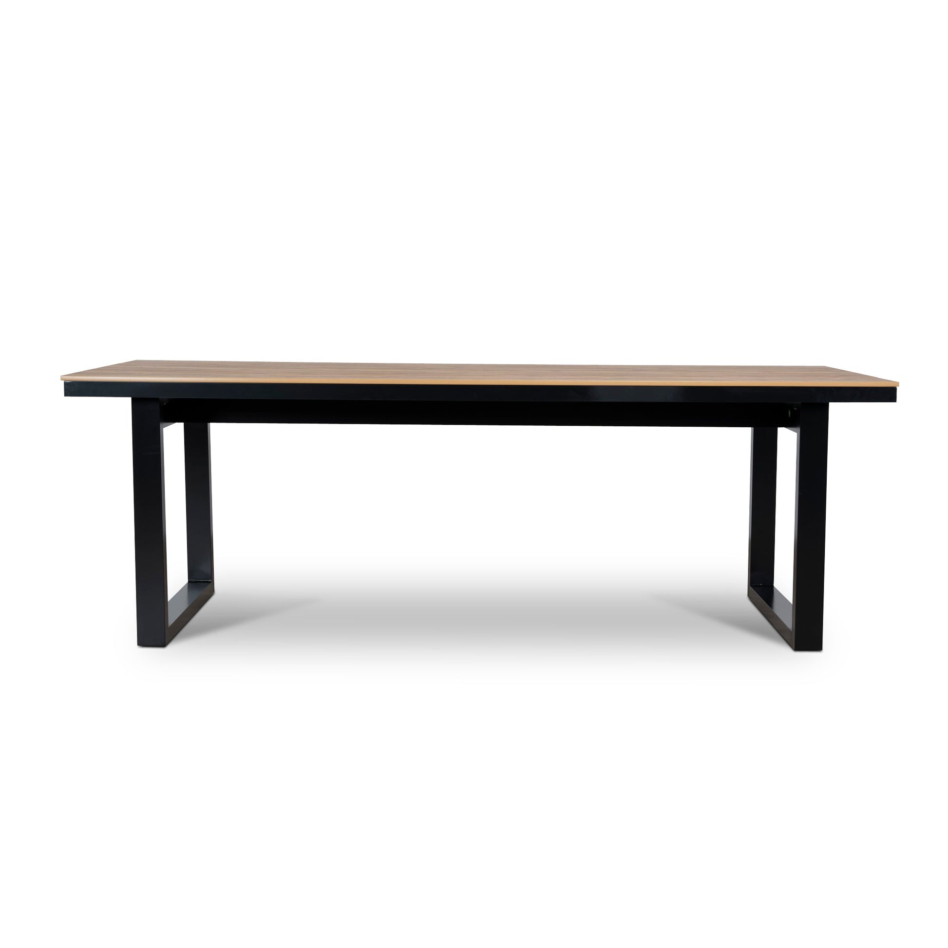 2.3m Black Outdoor Dining Table - Natural